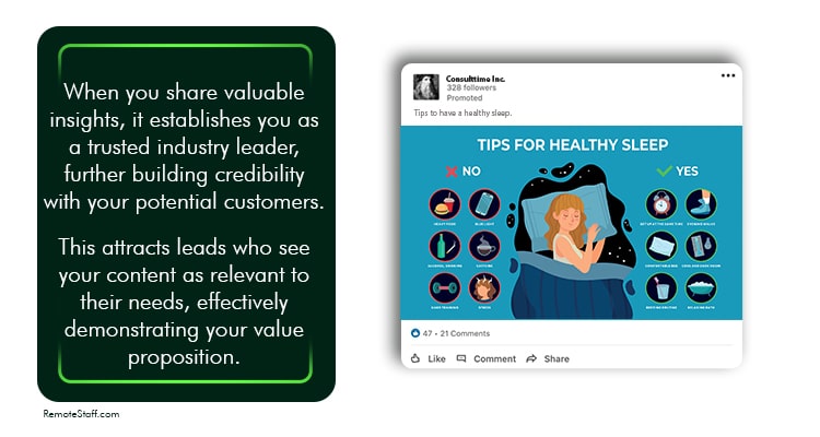 5 Tips to Optimize LinkedIn for Lead Generation, Virtual assistant - Quote 2