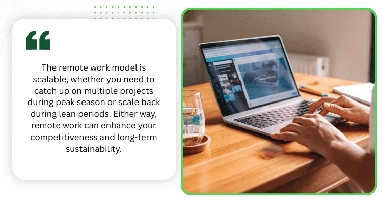 The remote work model is scalable