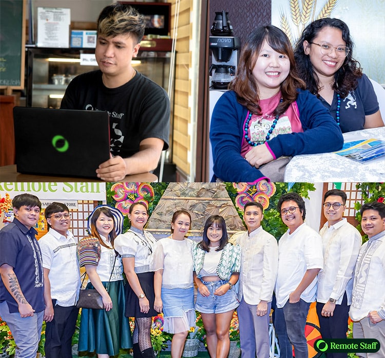 A collage of Remote Staff's team.