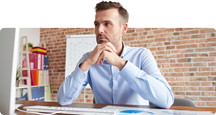 A business owner thinking about how to hire a marketing automation specialist.