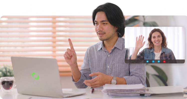 A no code developer speaking to an Australian business woman online.